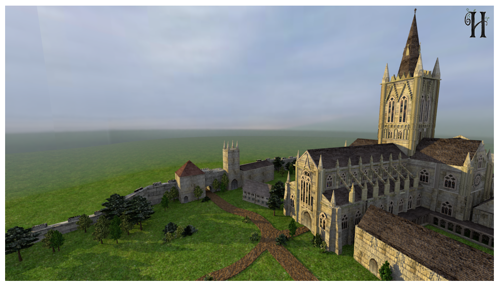York St Mary's Abbey, created in Blender 3D