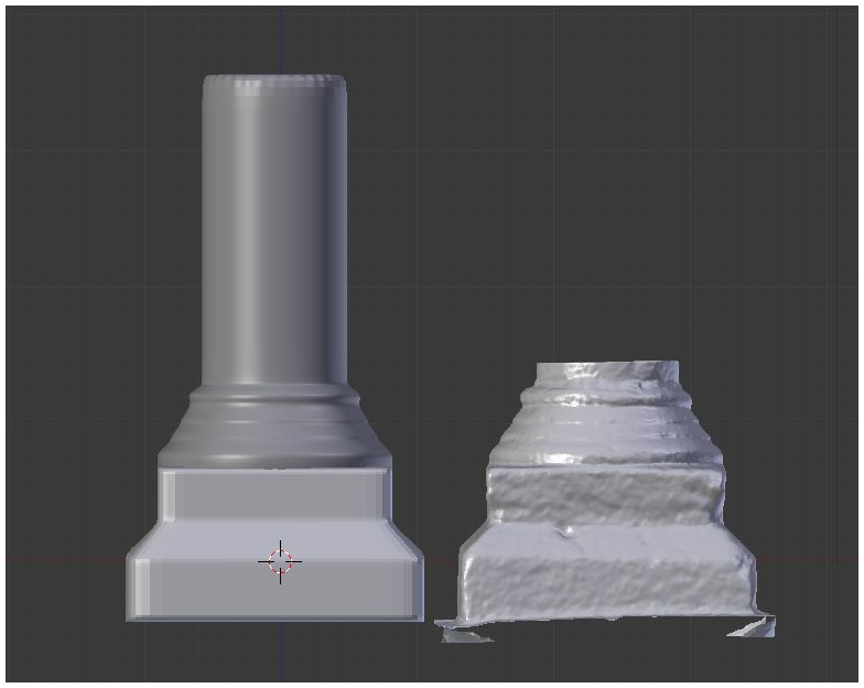 Column base, created in Blender