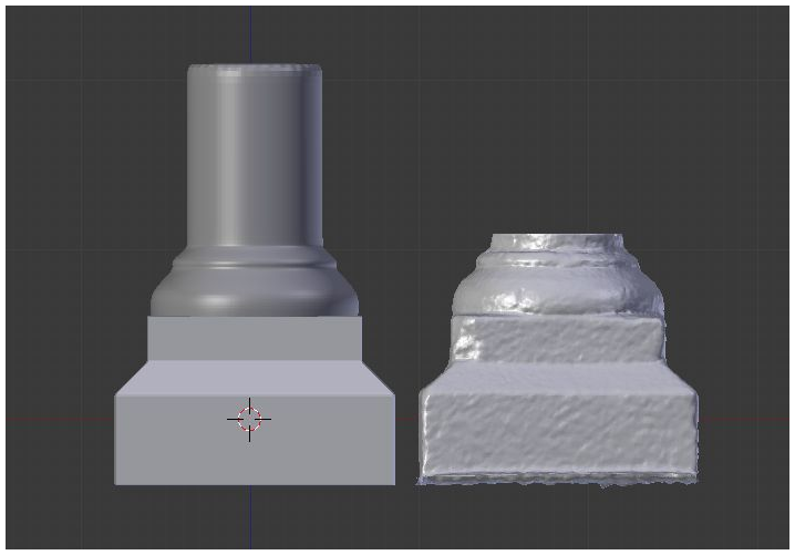 Column base, created in Blender