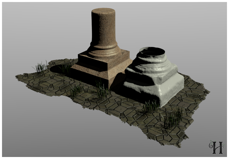 Column base, created in Blender
