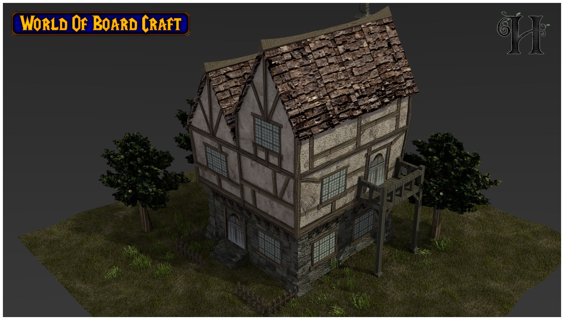 Medieval Building for World of Board Craft,
created in Blender 3D